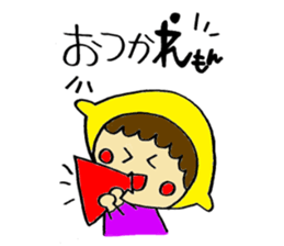 Boy wearing a costume and GAG sticker #6932342