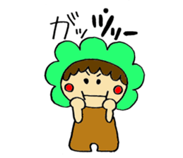 Boy wearing a costume and GAG sticker #6932357