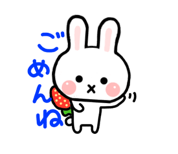 Rabbit Strawberry 3 sticker #6933572
