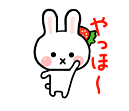 Rabbit Strawberry 3 sticker #6933574