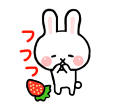 Rabbit Strawberry 3 sticker #6933578
