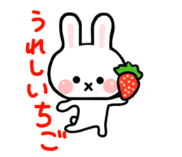 Rabbit Strawberry 3 sticker #6933581