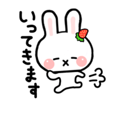 Rabbit Strawberry 3 sticker #6933589