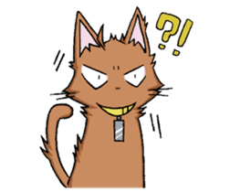 Tsundere cat and devil cat sticker #6934256