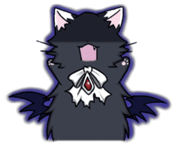 Tsundere cat and devil cat sticker #6934279