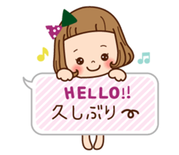 The balloon sticker of the girl. sticker #6935139