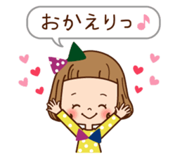 The balloon sticker of the girl. sticker #6935141