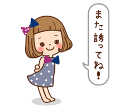 The balloon sticker of the girl. sticker #6935155