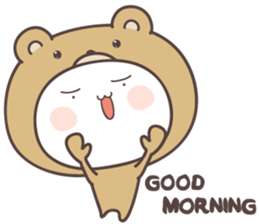 greeting conversation Chick cow pig bear sticker #6935699