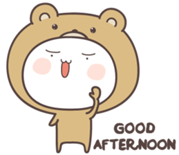 greeting conversation Chick cow pig bear sticker #6935703