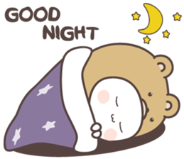 greeting conversation Chick cow pig bear sticker #6935707