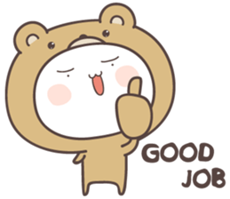 greeting conversation Chick cow pig bear sticker #6935711