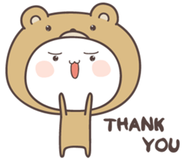 greeting conversation Chick cow pig bear sticker #6935715