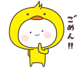 greeting conversation Chick cow pig bear sticker #6935716