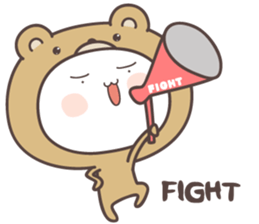 greeting conversation Chick cow pig bear sticker #6935741