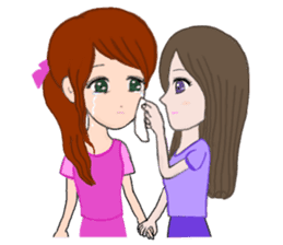 Sweet girl and her best friend sticker #6935871