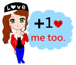 Sweet girl and her best friend sticker #6935875