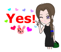 Sweet girl and her best friend sticker #6935878