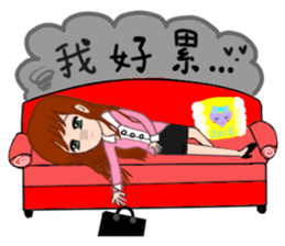 Sweet girl and her best friend sticker #6935880