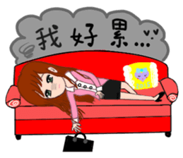 Sweet girl and her best friend sticker #6935880