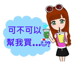 Sweet girl and her best friend sticker #6935885