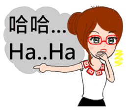 Sweet girl and her best friend sticker #6935889