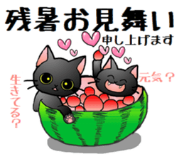 Sticker of an expressive cat2 in Summer sticker #6936129