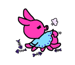 Octopus-rabbit sticker #6936142
