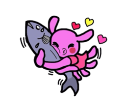 Octopus-rabbit sticker #6936147