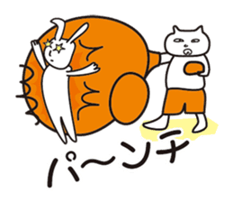 A float cat and penguin sticker #6936302