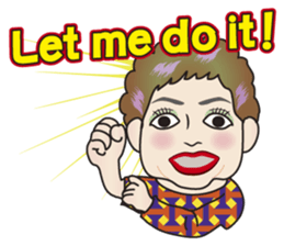 Cute and Sexy Osaka Mrs English version sticker #6936341