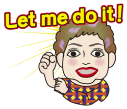 Cute and Sexy Osaka Mrs English version sticker #6936341