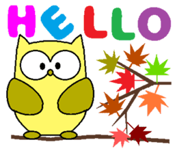Miss Colorful Owl (English Version) sticker #6936536