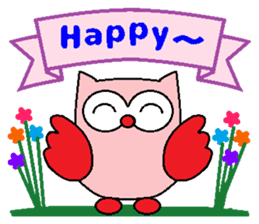 Miss Colorful Owl (English Version) sticker #6936537