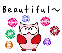 Miss Colorful Owl (English Version) sticker #6936542