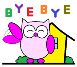 Miss Colorful Owl (English Version) sticker #6936545