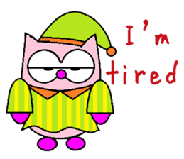 Miss Colorful Owl (English Version) sticker #6936549