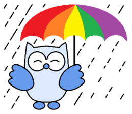 Miss Colorful Owl (English Version) sticker #6936554
