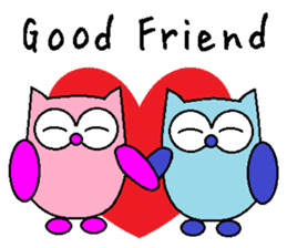 Miss Colorful Owl (English Version) sticker #6936561