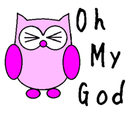 Miss Colorful Owl (English Version) sticker #6936568