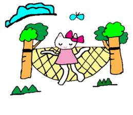 The cat called "Mi-chan" sticker #6937529