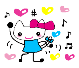 The cat called "Mi-chan" sticker #6937535