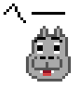 pixel hippo-chan sticker #6938778