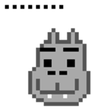 pixel hippo-chan sticker #6938796