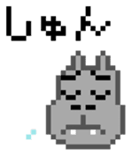 pixel hippo-chan sticker #6938809