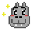 pixel hippo-chan sticker #6938814
