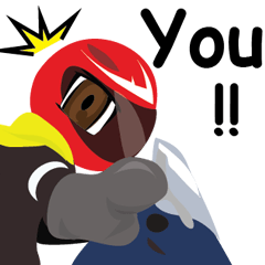 Rider motorcycle cartoon V.2