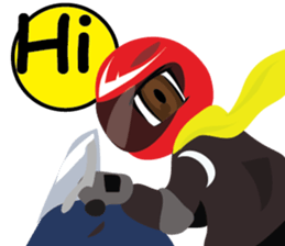 Rider motorcycle cartoon V.2 sticker #6939016