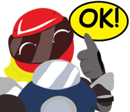 Rider motorcycle cartoon V.2 sticker #6939018