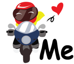Rider motorcycle cartoon V.2 sticker #6939020